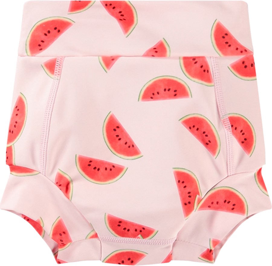 Nick - Melon Pink - Lyserøde lækagefri baby badebukser i genanvendt polyester med UV-beskyttelse 50+.
