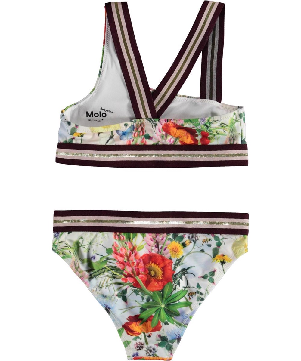 Nicola - Meadow - UV asymmetrisk bikini engblomster