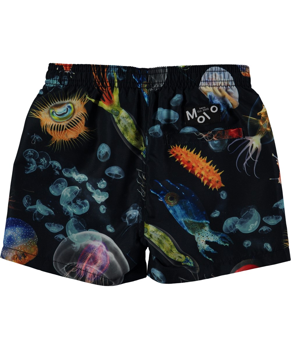 Niko - Deep Sea - Korte badeshorts med digitalprintede havdyr