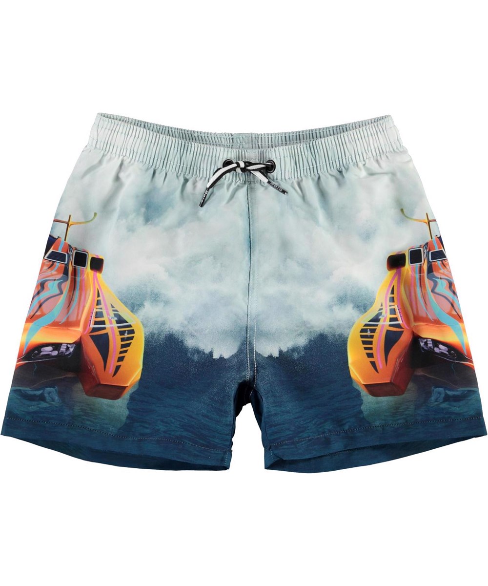 Niko - Power Boat - UV blå badeshorts el speedbåde