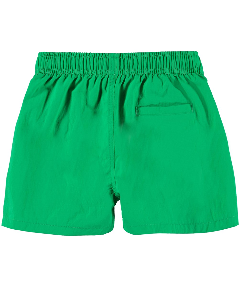 Niko Solid - Bright Green - Klassiske grønne badeshorts med korte ben