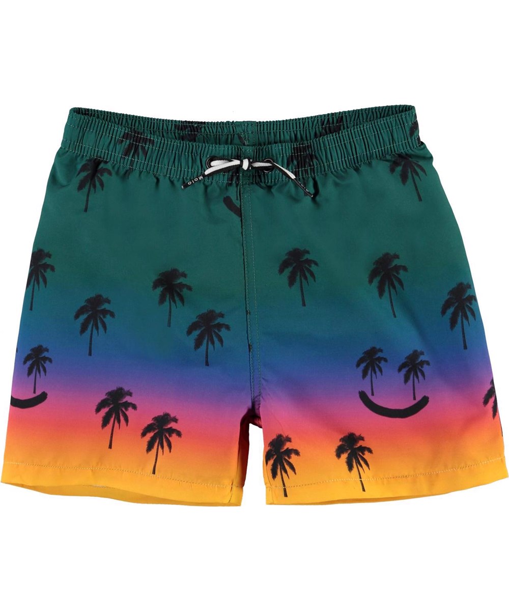 Niko - Summer Scrap - UV badeshort regnbue smiley palme
