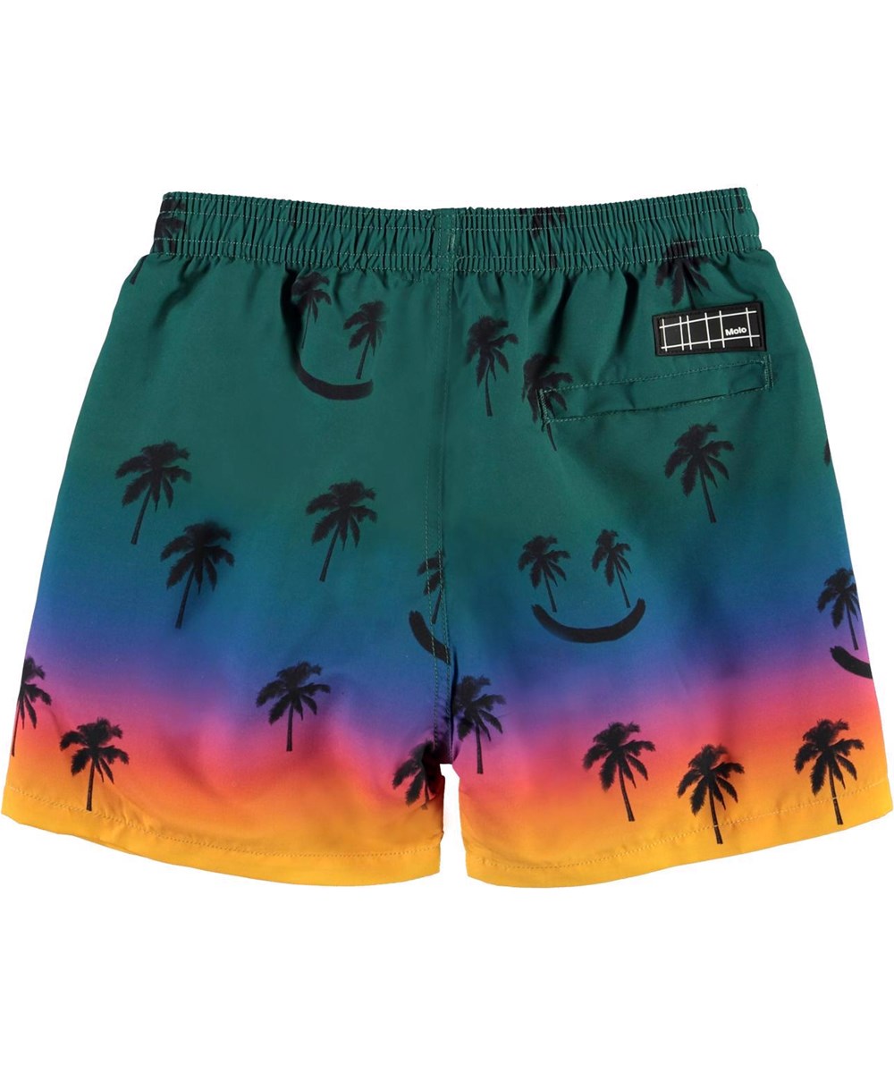 Niko - Summer Scrap - UV badeshort regnbue smiley palme
