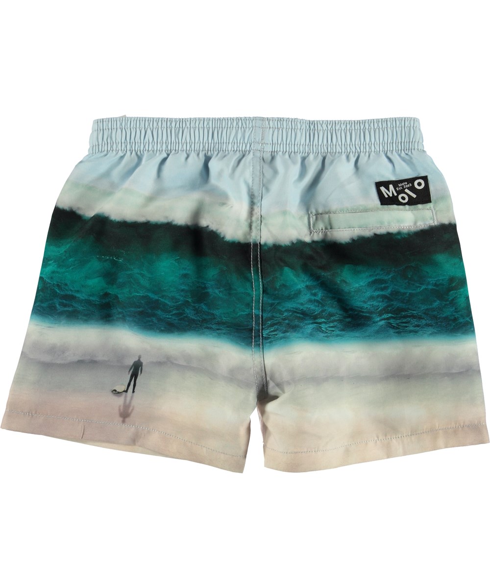 Niko - The Big Wave - UV badeshorts med bølge print