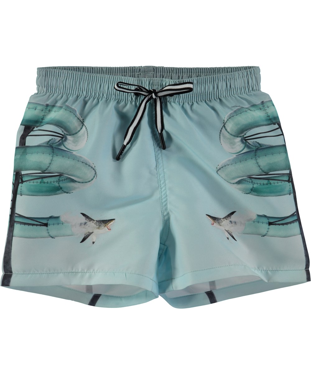 Niko - Water Slide - Korte badeshorts med en digitalprintet vandrutsjebane 