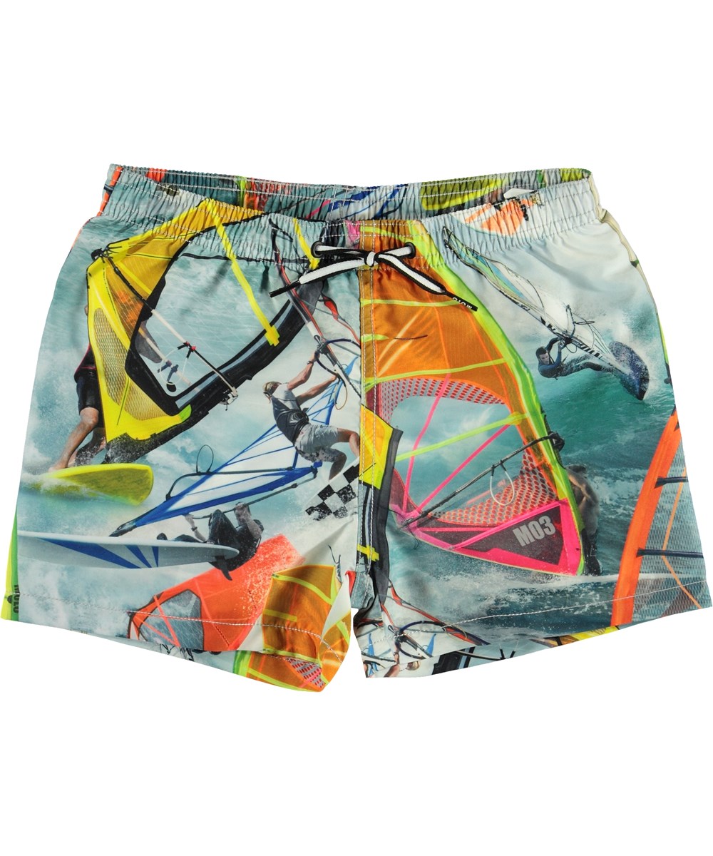 Niko - Windsurfers - UV badeshorts med surf print