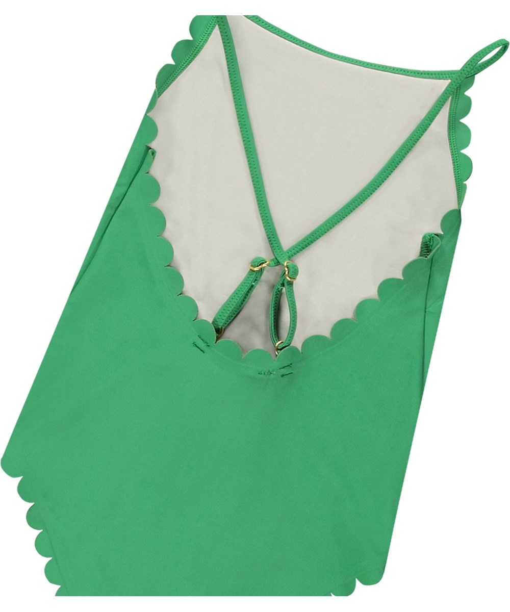 Noelle - Garden Green - Grøn badedragt til aktive børn i genanvendt polyester med UV-beskyttelse 50+.