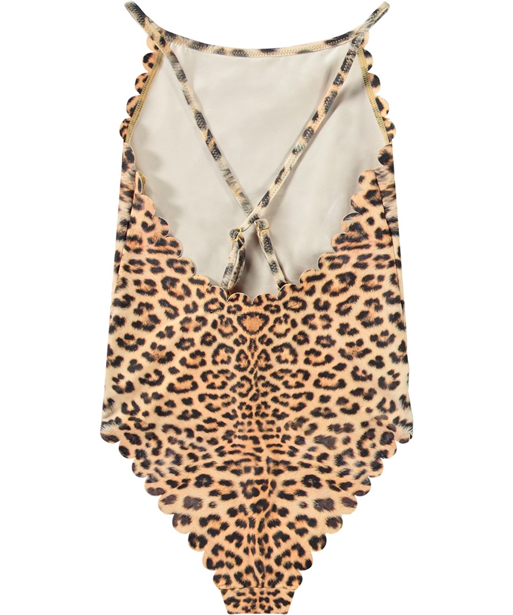 Noelle - Leo Swim - Badedragt i gepard print til aktive børn i genanvendt polyester med UV-beskyttelse 50+.