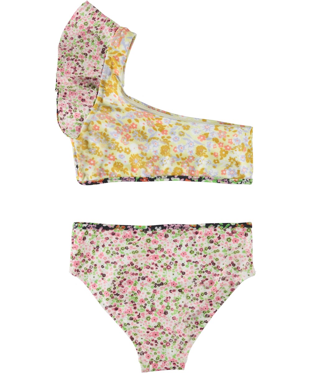 Nola - Meadow Petit - Småblomstret asymetrisk bikini med bred kant