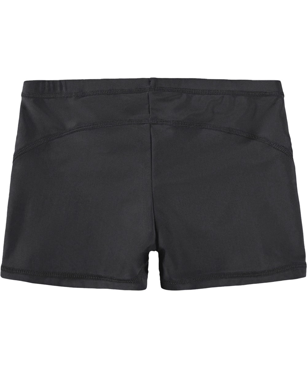 Norton - Black - Sorte, sporty badeshorts til børn i genanvendt polyester med UV-beskyttelse 50+.