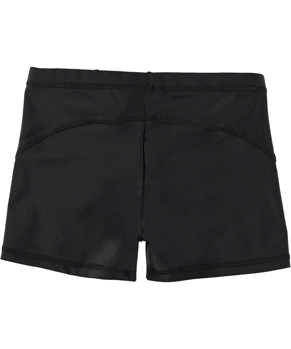 Norton Solid - Black - Sorte korte badebukser