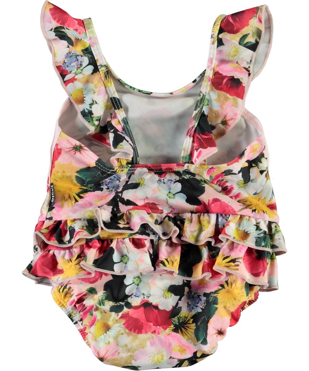 Nalani - Flower Cat - Baby UV-dräkt med katt och blommor