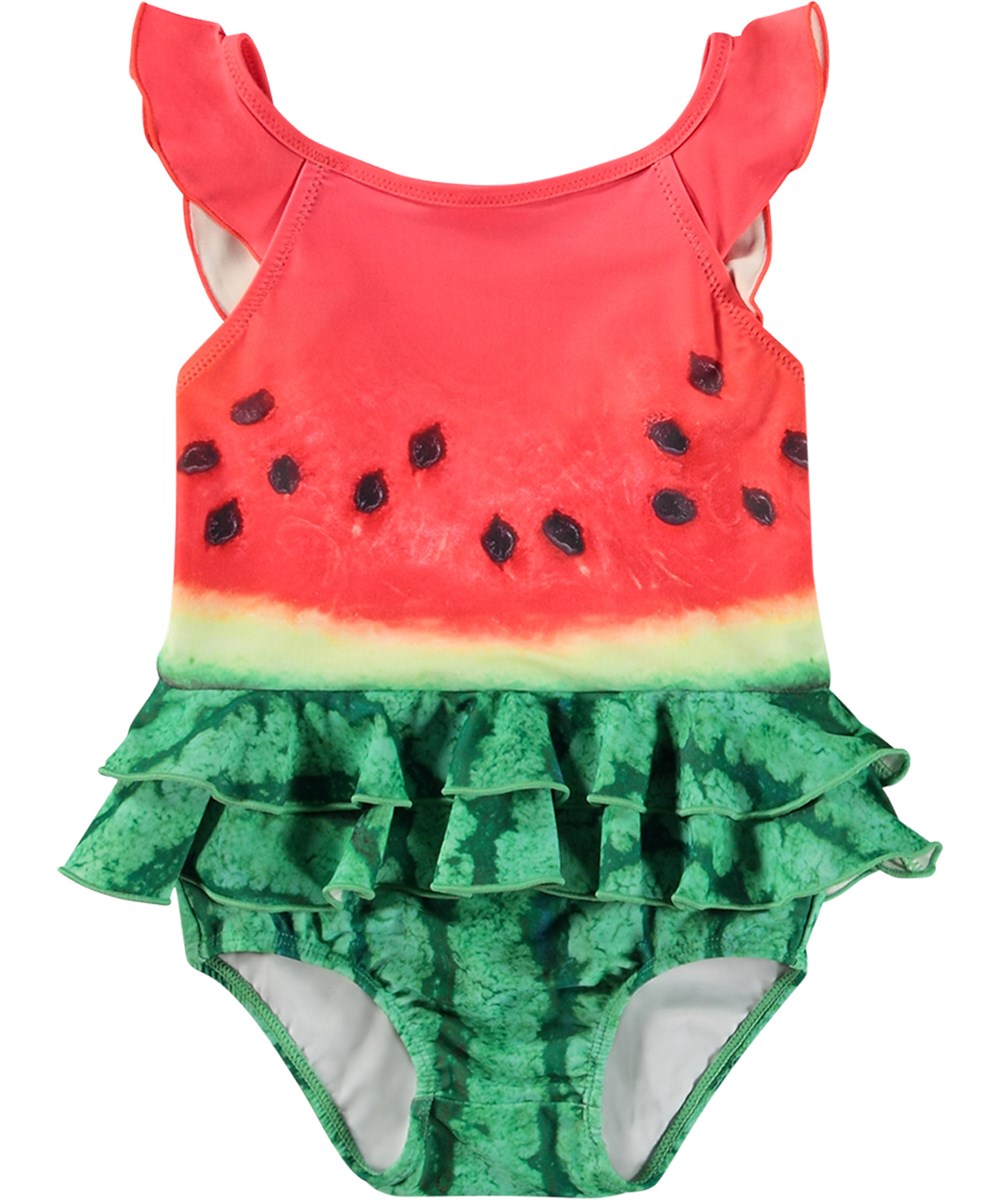 Nalani - Melon - Babysimdräkt i återvunnen polyester med UV-skydd 50+.