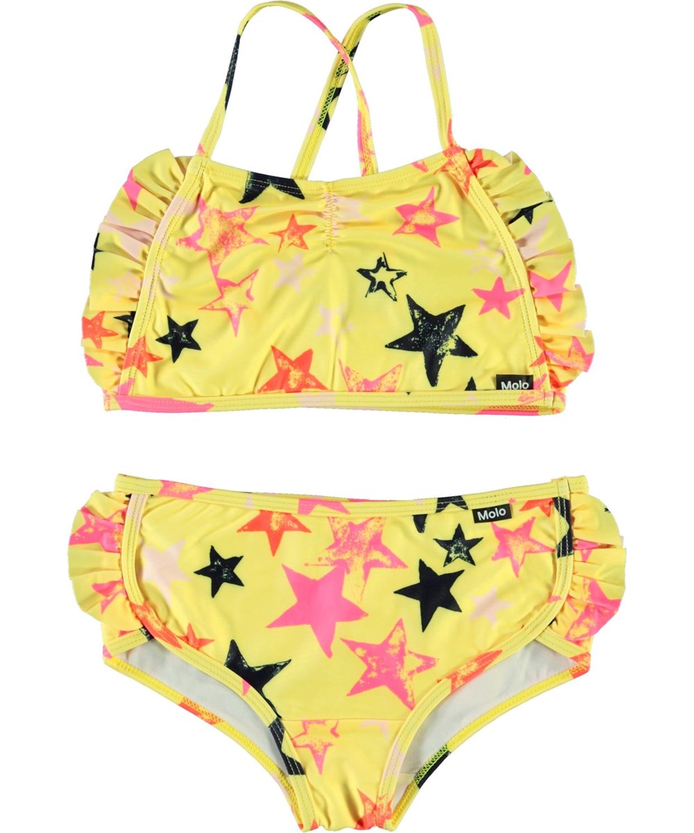 Nanda - Multi Star - Gul UV-bikini med stjärnor