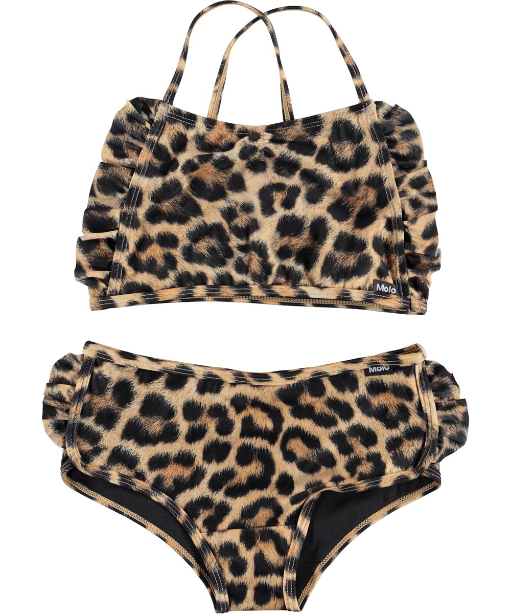 Nanda - Jaguar - Leopard UV bikini med volanger