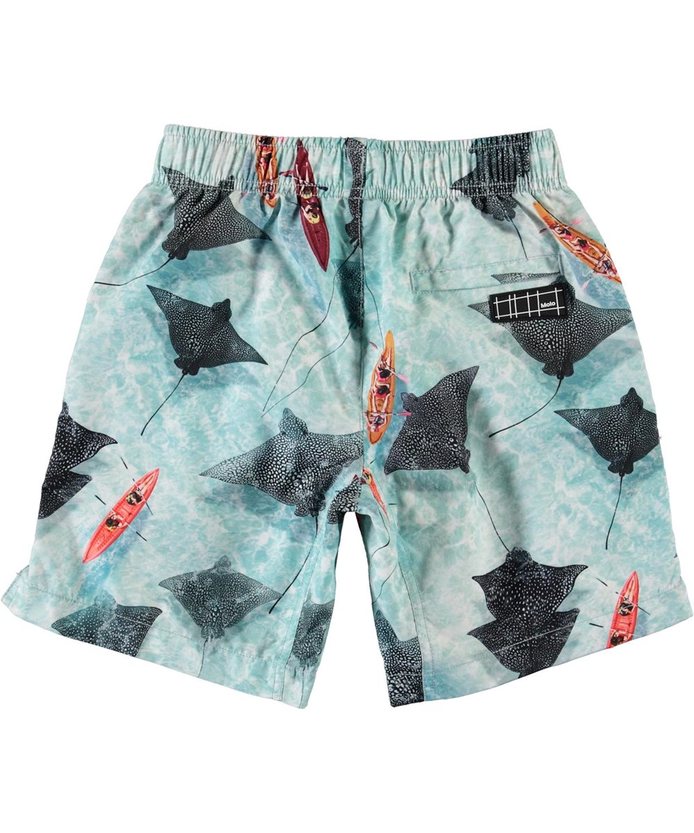 Nario - Hawaiian Ocean - Långa badshorts med rockor och UV-skydd