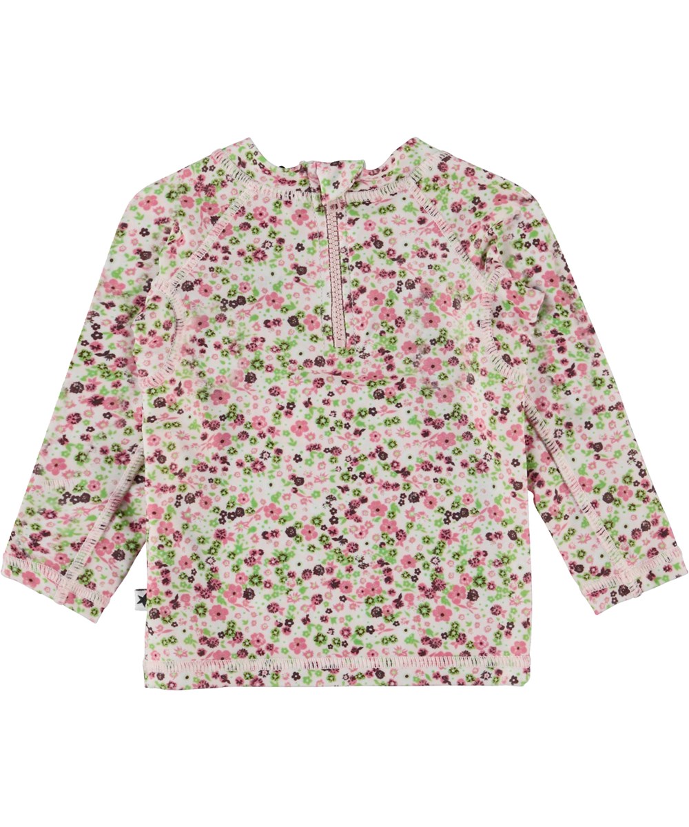Nemo - Meadow Petit - UV tröja till baby med blommor.