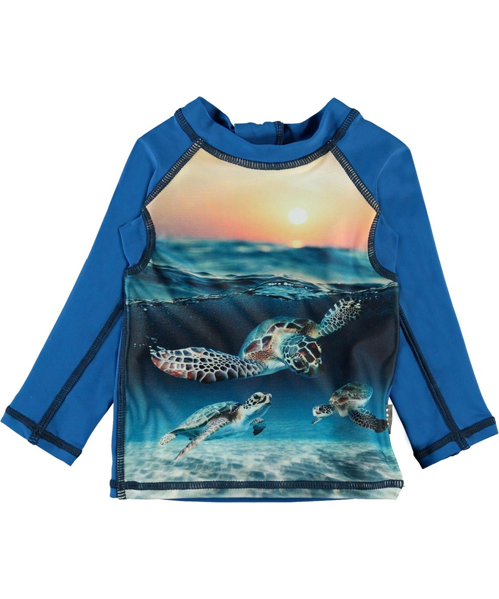 Nemo - Sea Turtle Sunset - UV-tröja med sköldpaddor till baby