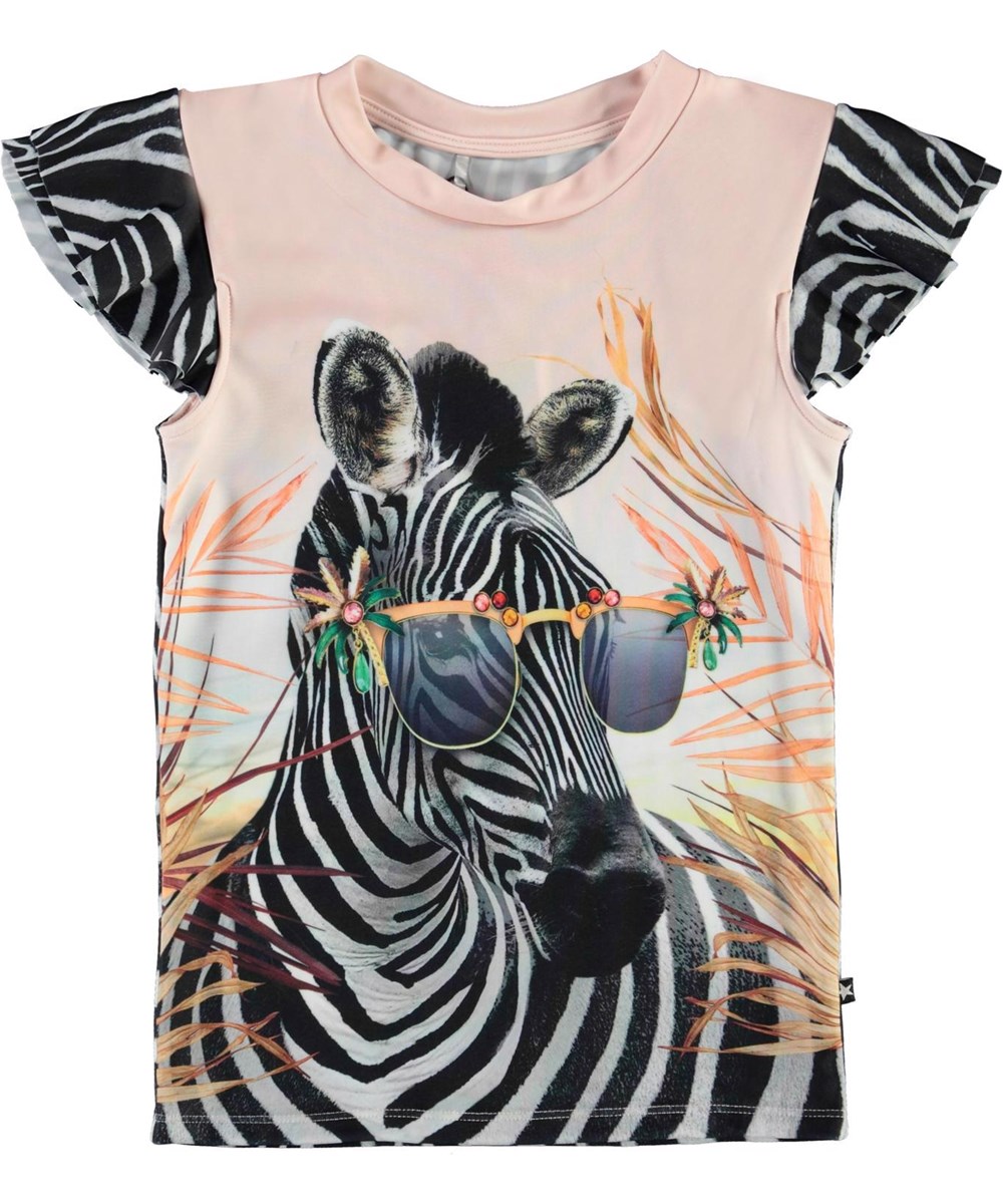 Neona - Zebra Fun - UV badtröja med rolig zebra.