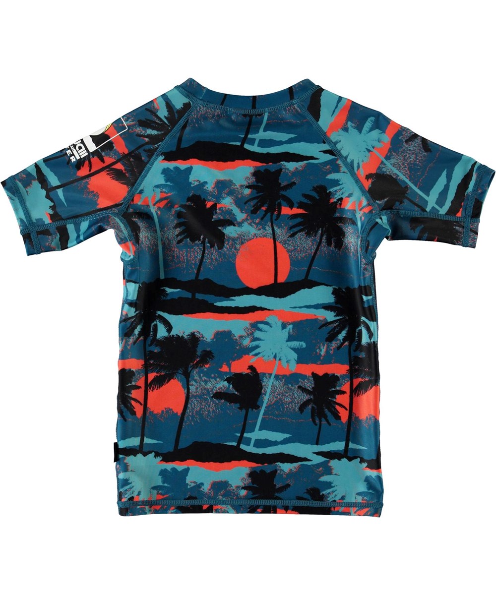Neptune - Palm Trees Blue - UV t-shirt med blå palmer