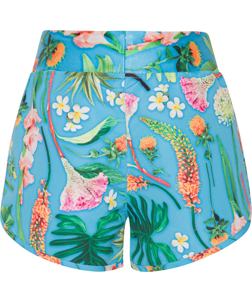 Neva - Flower Puzzle - Badshorts med exotiska blommor.