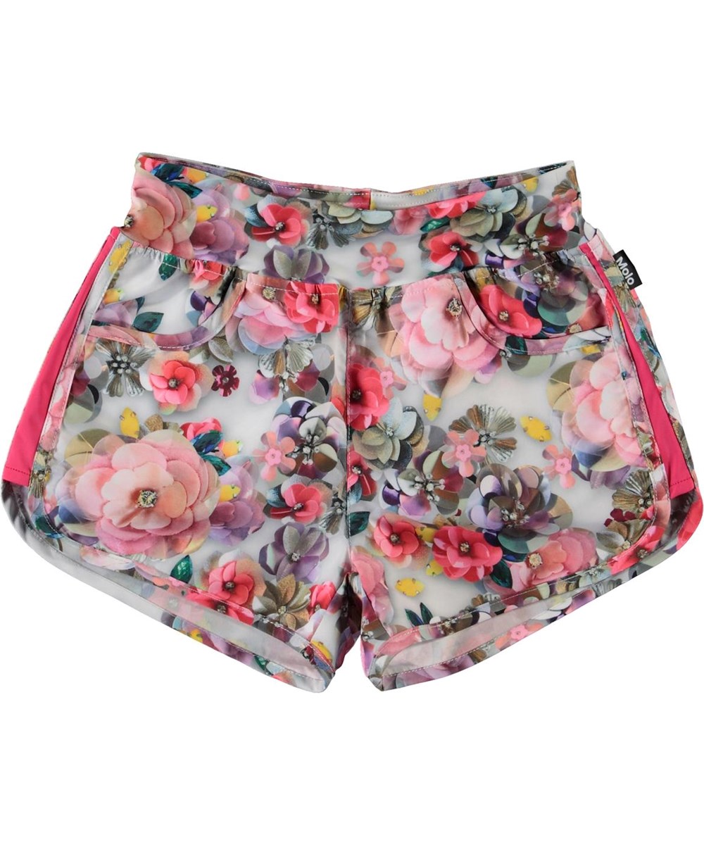 Neva - Sequins Flowers - UV-shorts med blommor