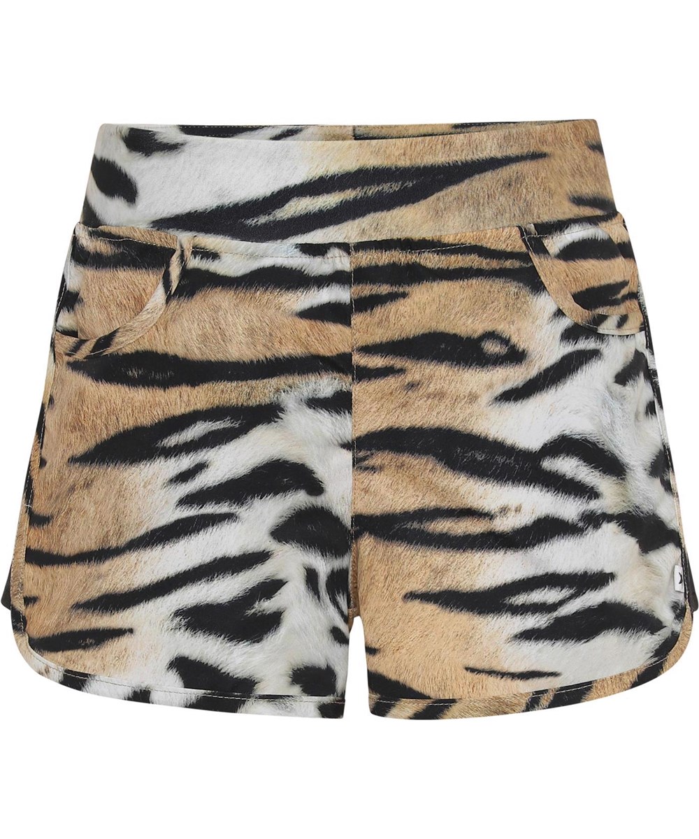 Neva - Tiger Stripes - UV badshorts i tigerpälsmönster.