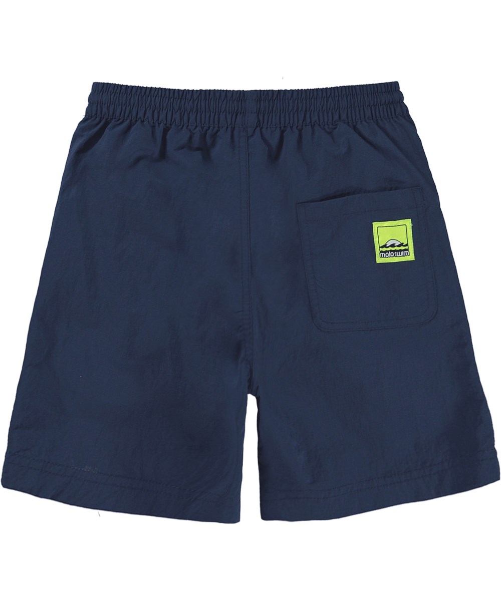 Nilson Solid - Universe - Blå badshorts med långa ben.