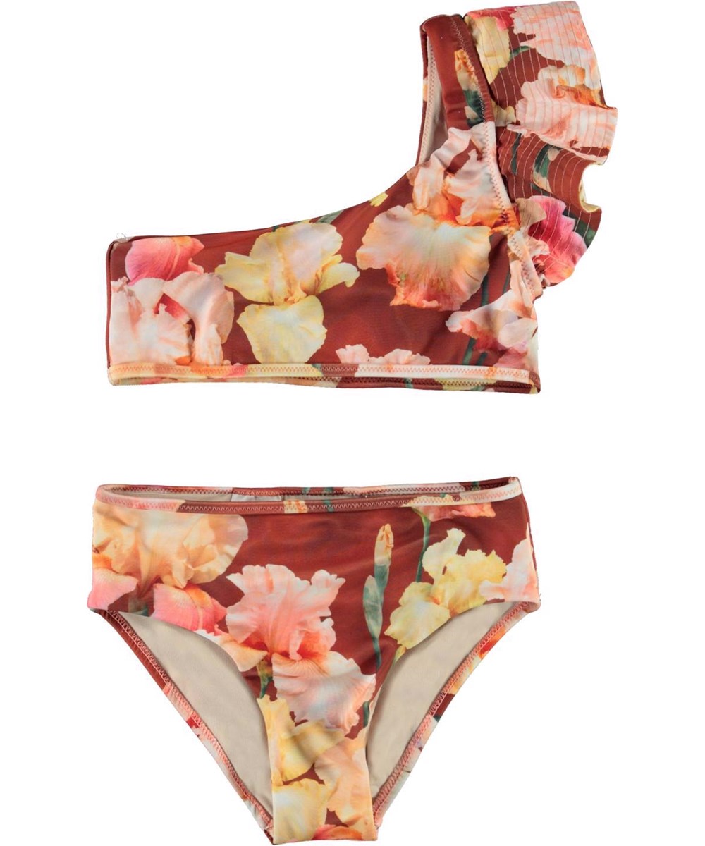 Nola - Iris - Enaxlad bikini med irisblommor och UV.