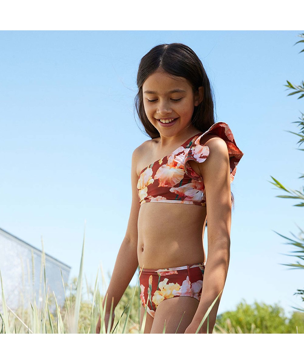 Nola - Iris - Enaxlad bikini med irisblommor och UV.