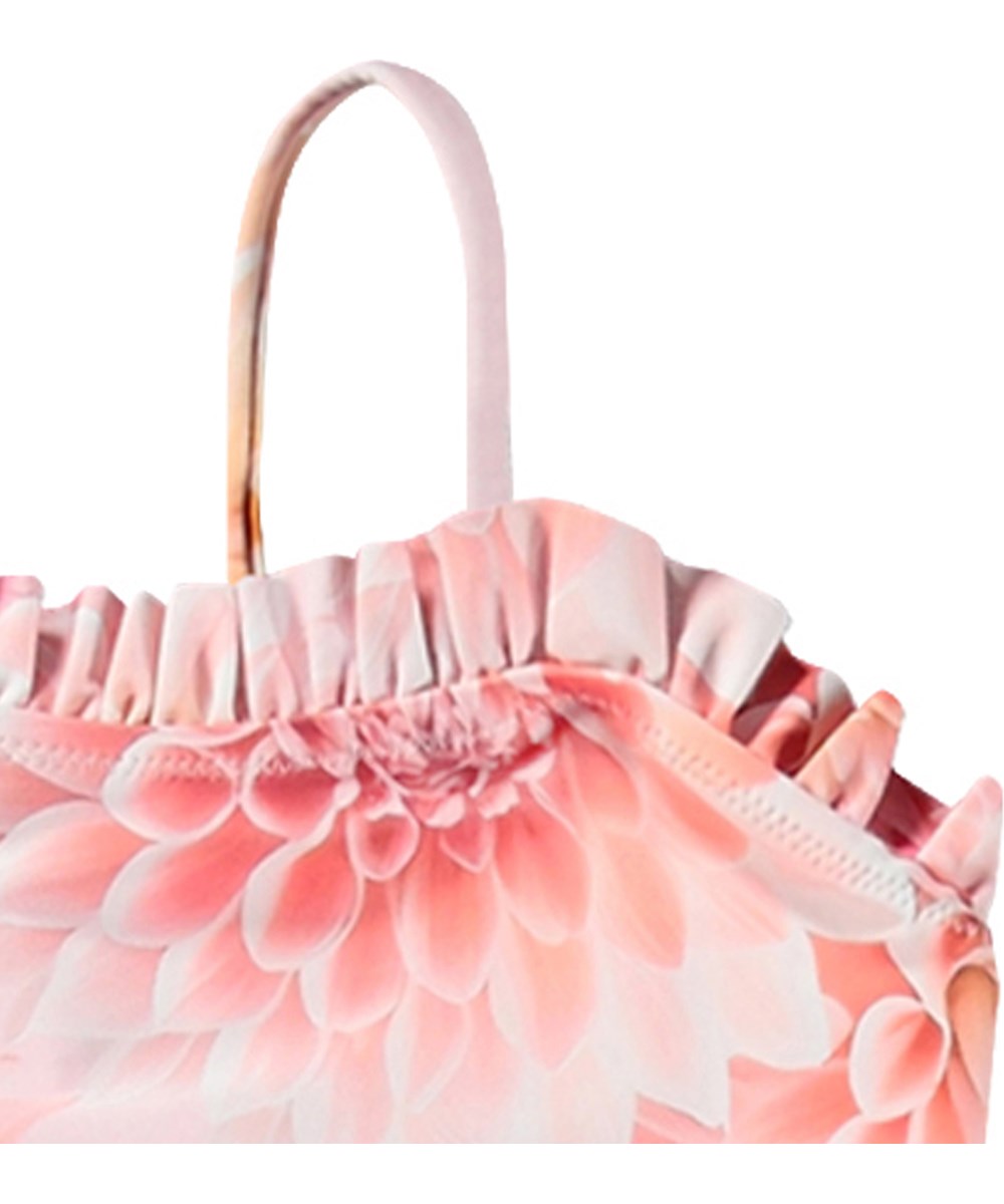 Nakia - Dahila Pink - Roze badpak van gerecycled polyester met UV-bescherming 50+ gemaakt voor actieve kinderen.