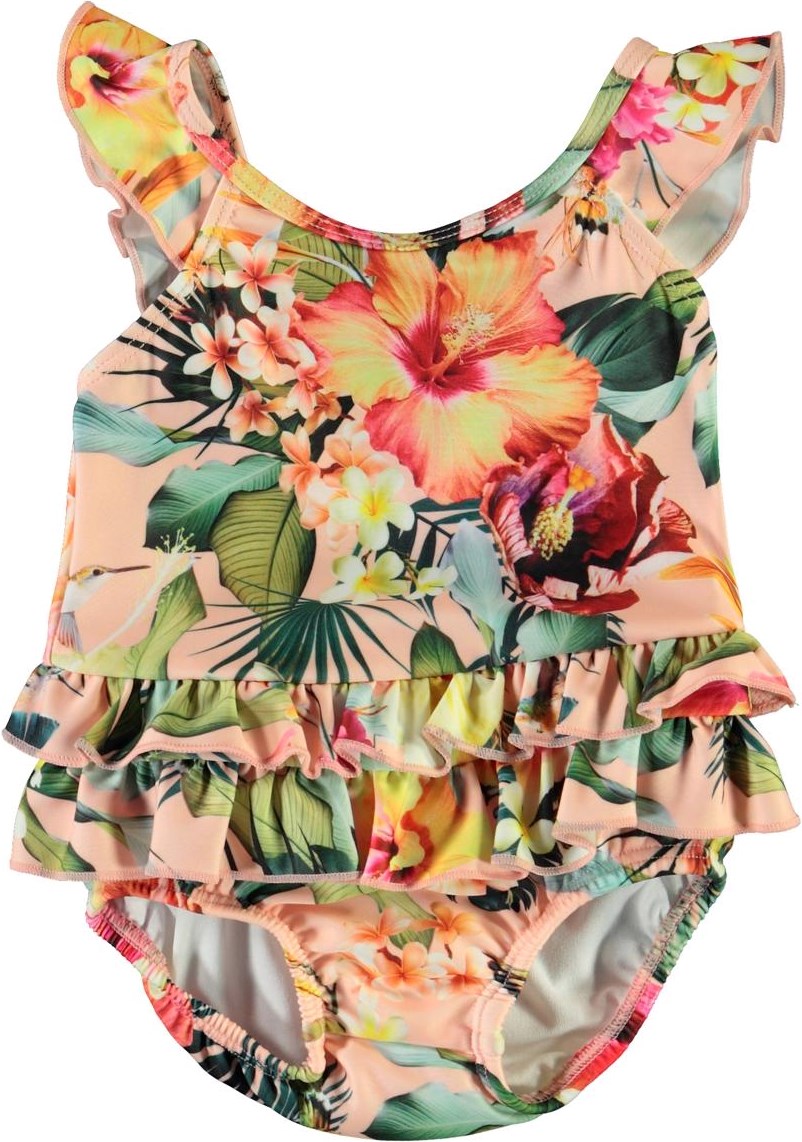 Nalani - Hawaiian Flowers - UV baby badpak met ruches en bloemen
