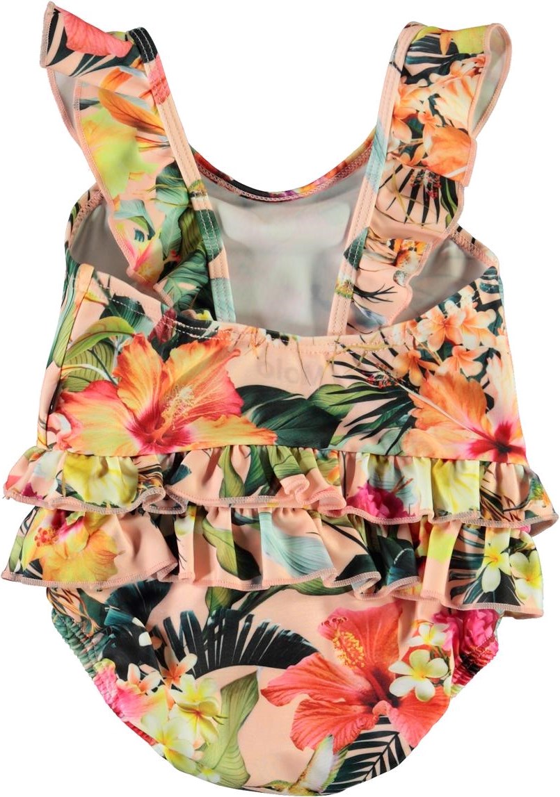 Nalani - Hawaiian Flowers - UV baby badpak met ruches en bloemen
