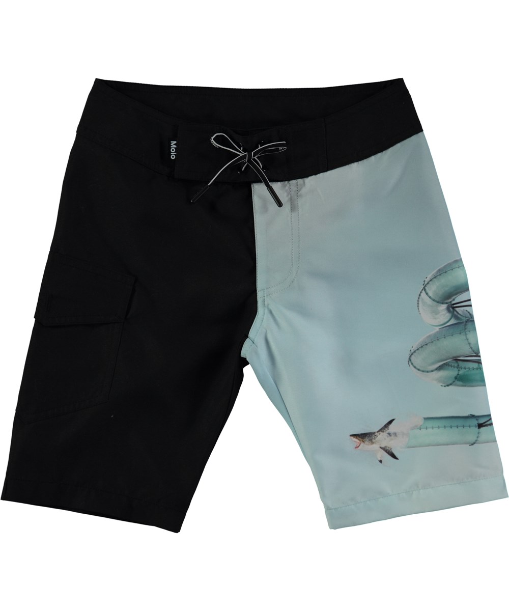 Nalvaro - Water Slide - Losse zwemshort met digitale glijbaanprint