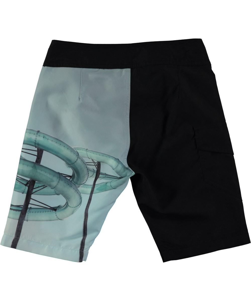 Nalvaro - Water Slide - Losse zwemshort met digitale glijbaanprint