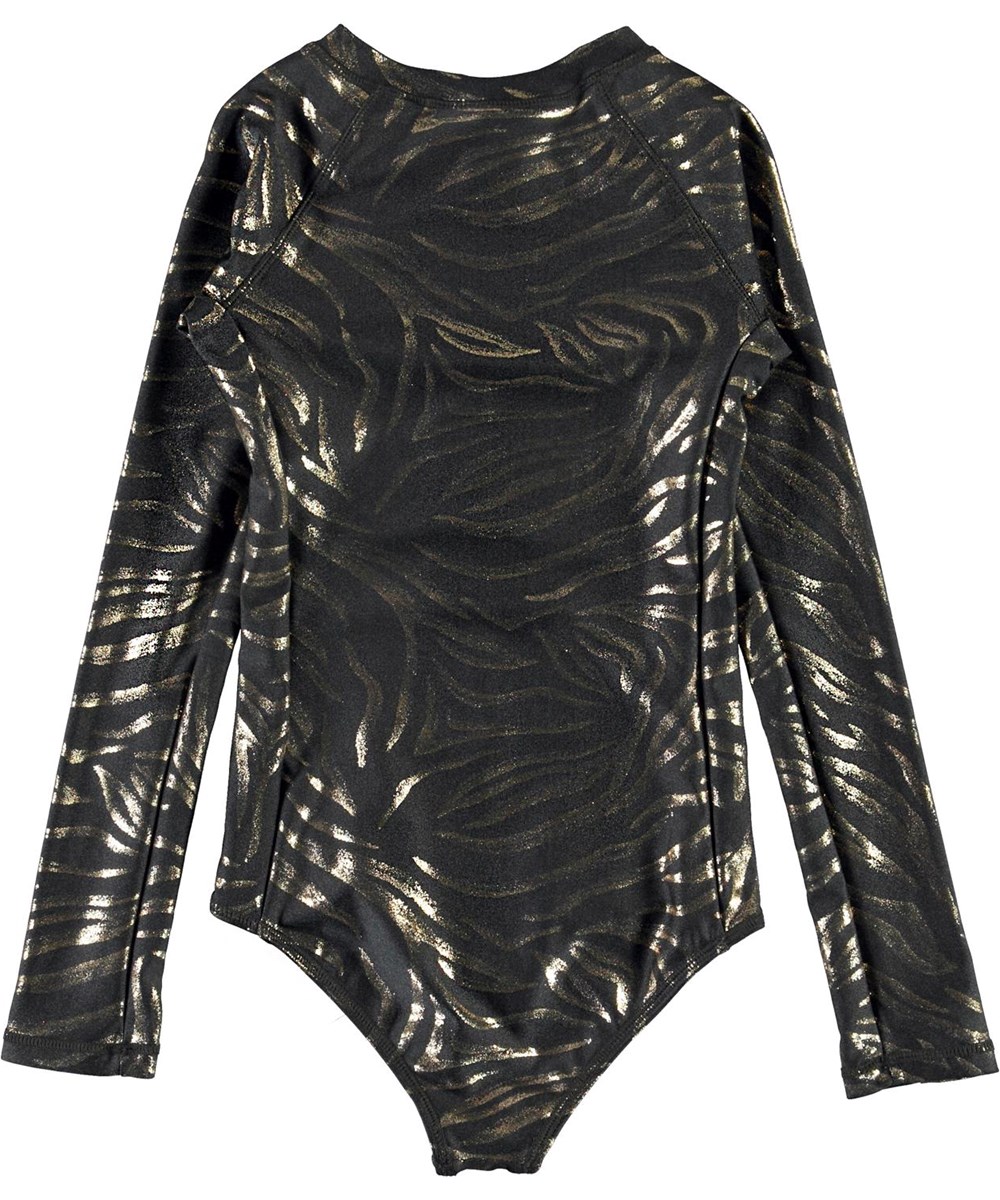 Necky - Graphic Fish - Zwarte UV badpak met goud
