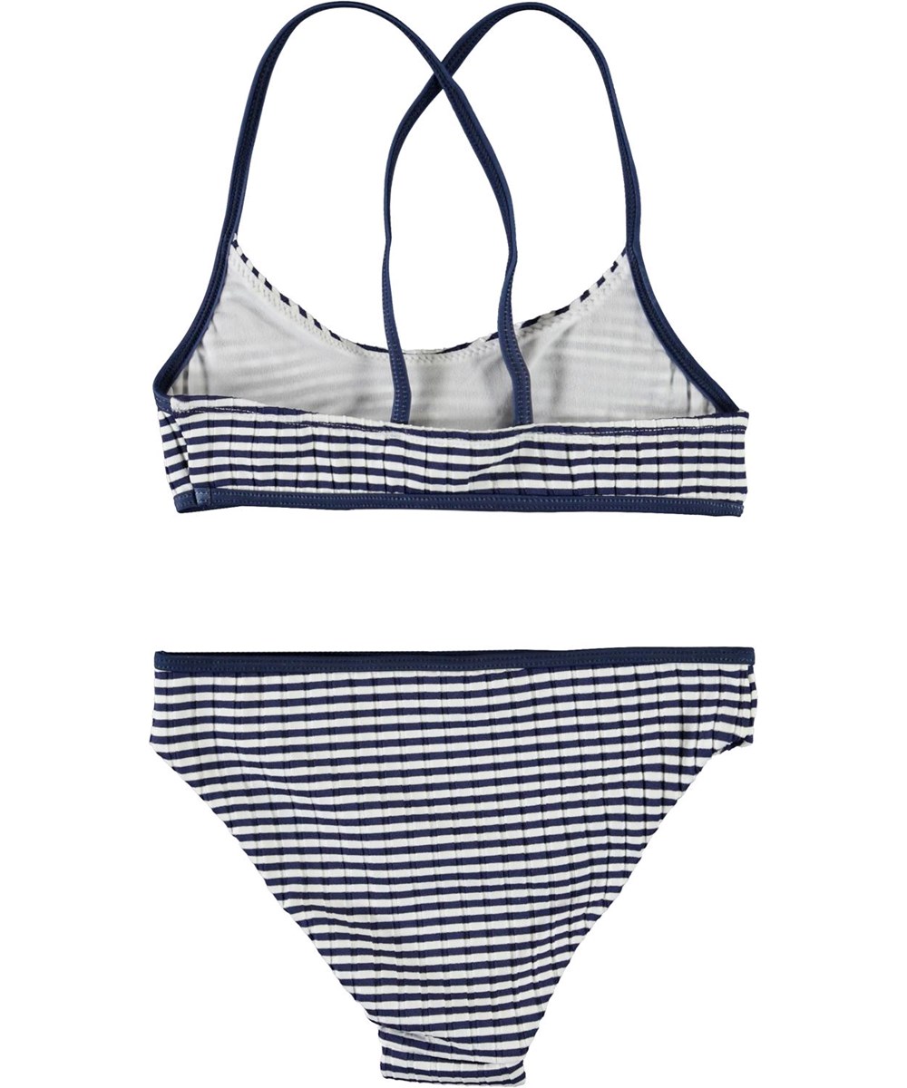 Neddy - Navy Stripe - Sportieve blauwe en witte gestreepte bikini