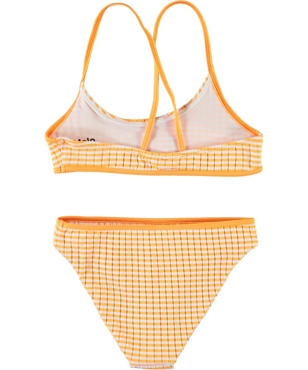 Neddy - Orange Stripe - Sportieve oranje en witte gestreepte bikini