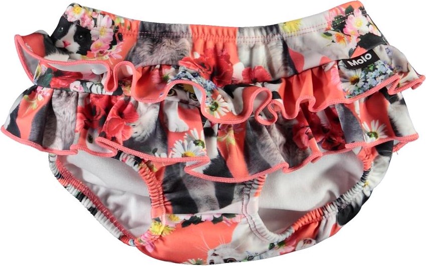 Neena - Flower Power Cats - UV baby bikinibroek met katten