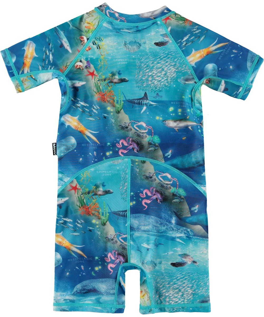 Neka - Ocean Zones - Blauwe babypakje met een oceaanprint