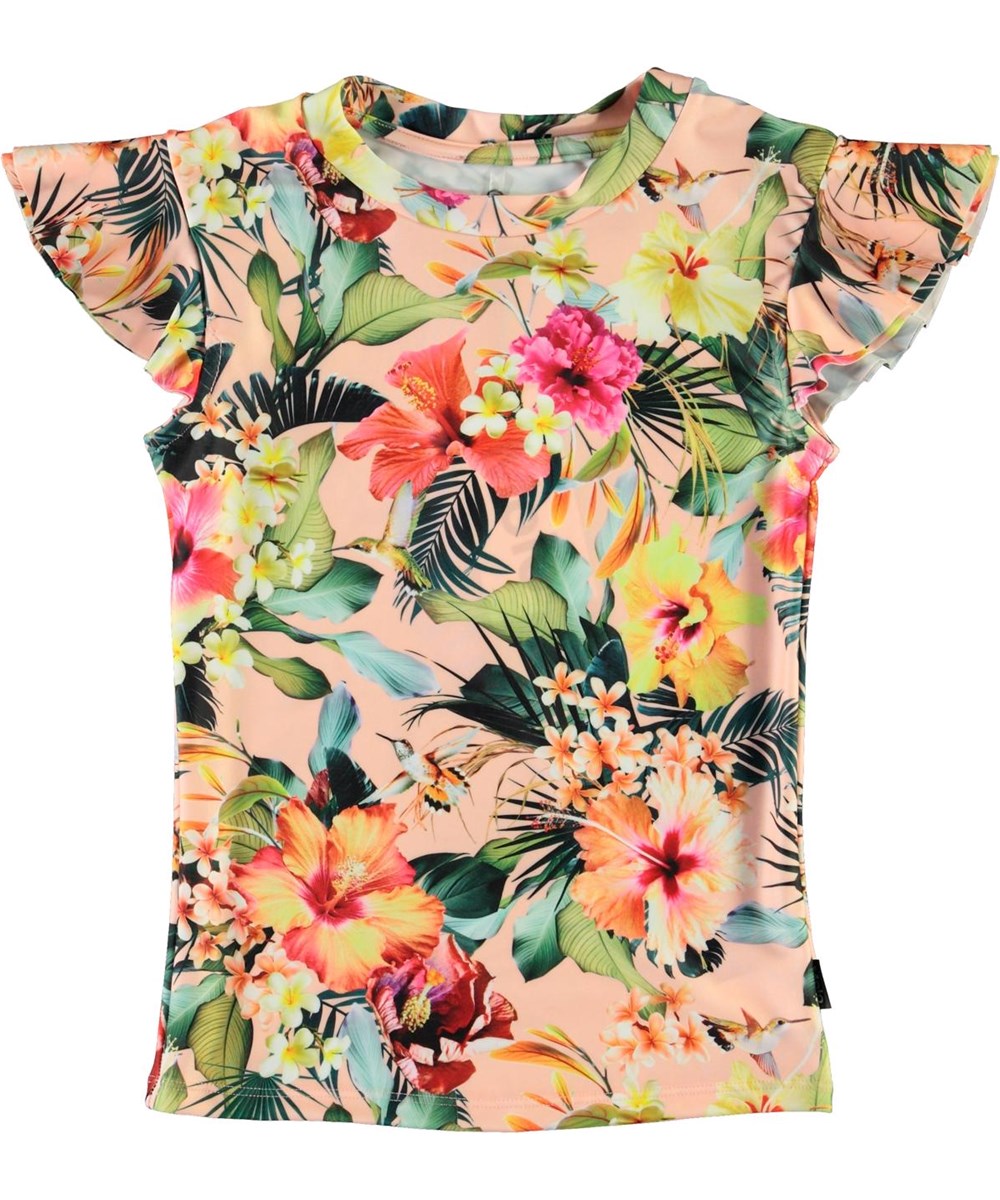 Neona - Hawaiian Flowers - UV zwemshirt met bloemenprint
