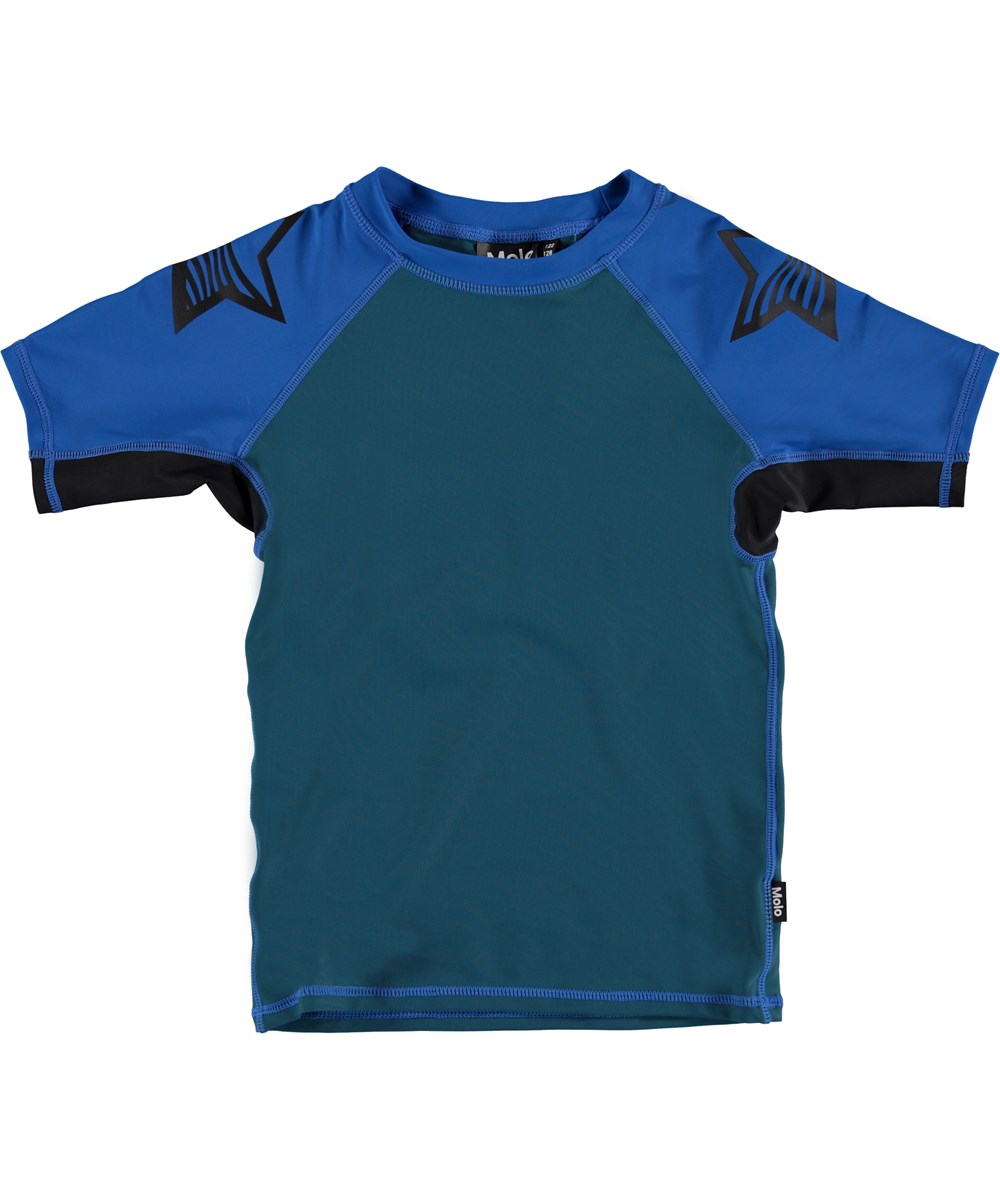 Neptune Block - Skydive Block - Blauwe en groen UV zwemshirt