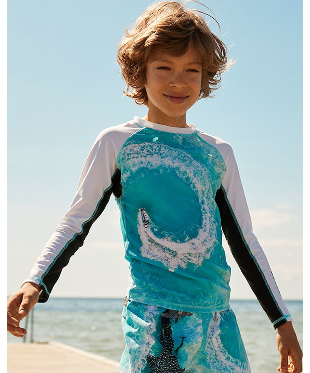 Neptune LS - Boat Spin - UV zwemshirt met bootprint
