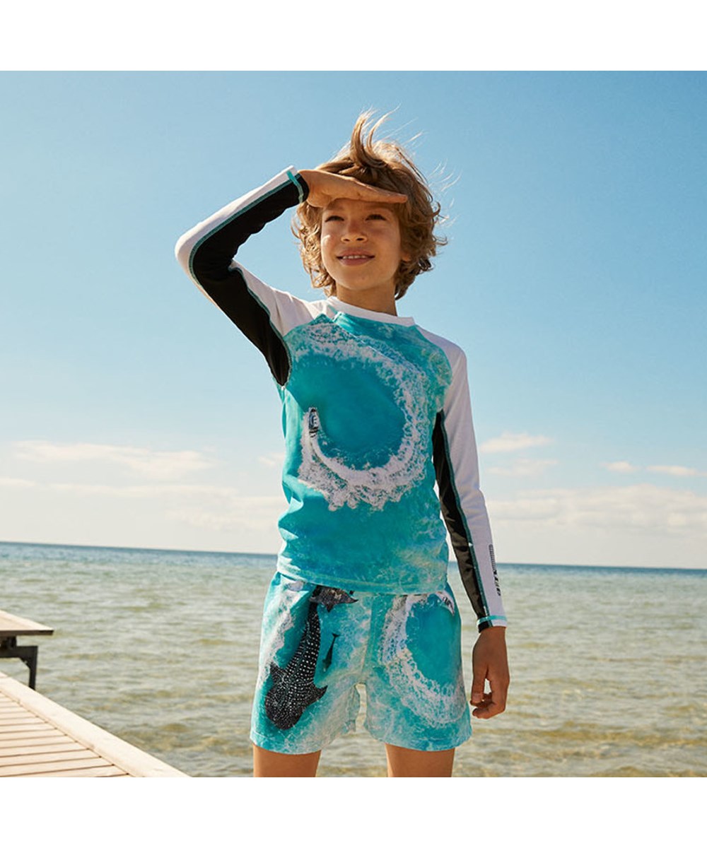 Neptune LS - Boat Spin - UV zwemshirt met bootprint