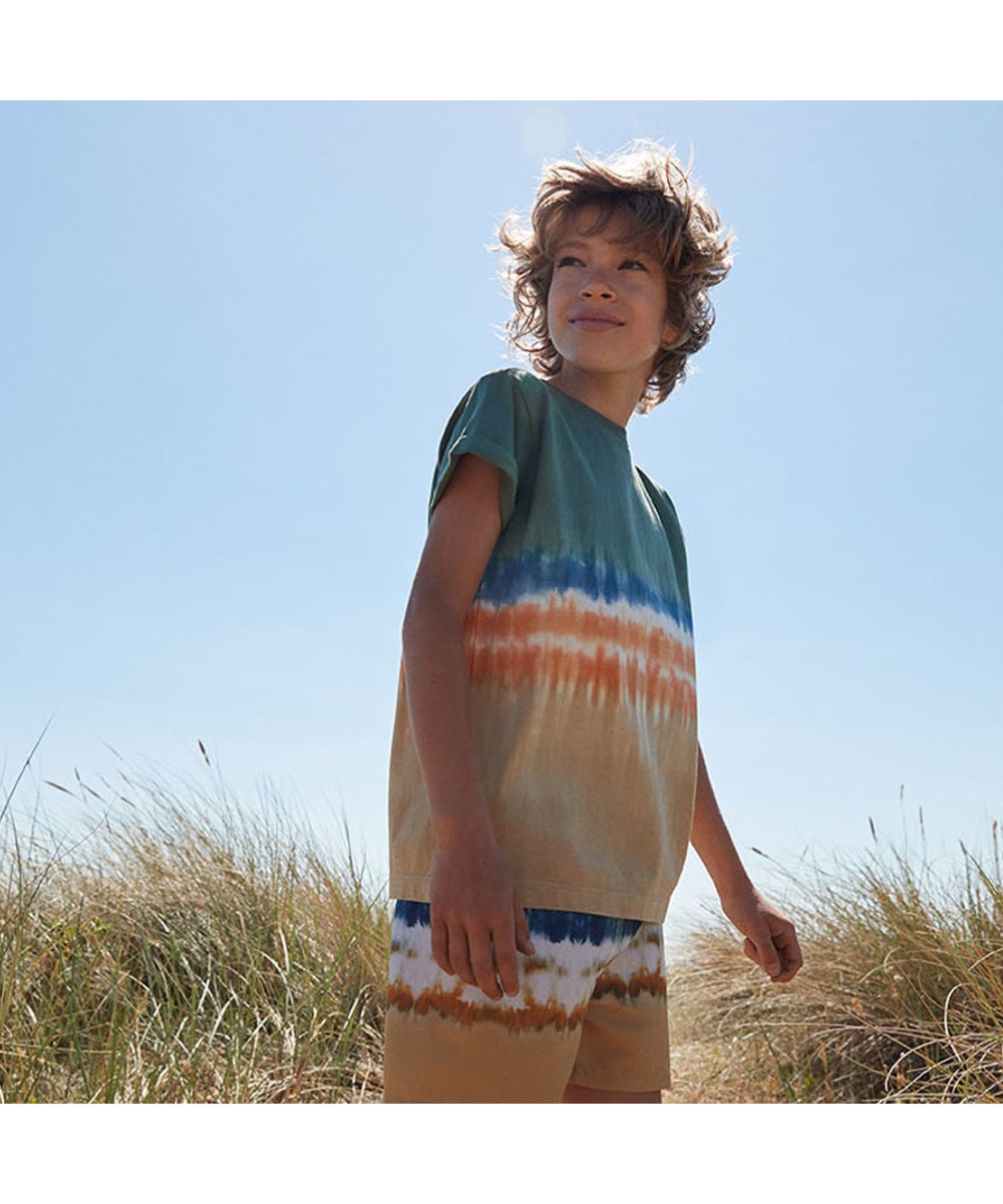 Niko - Tie Dye Block - UV zwemshort met batik