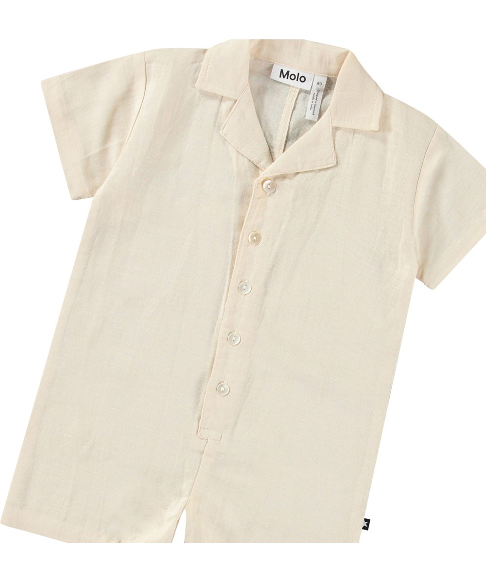 Falk - Summer Sand - Beige linneoverall för baby