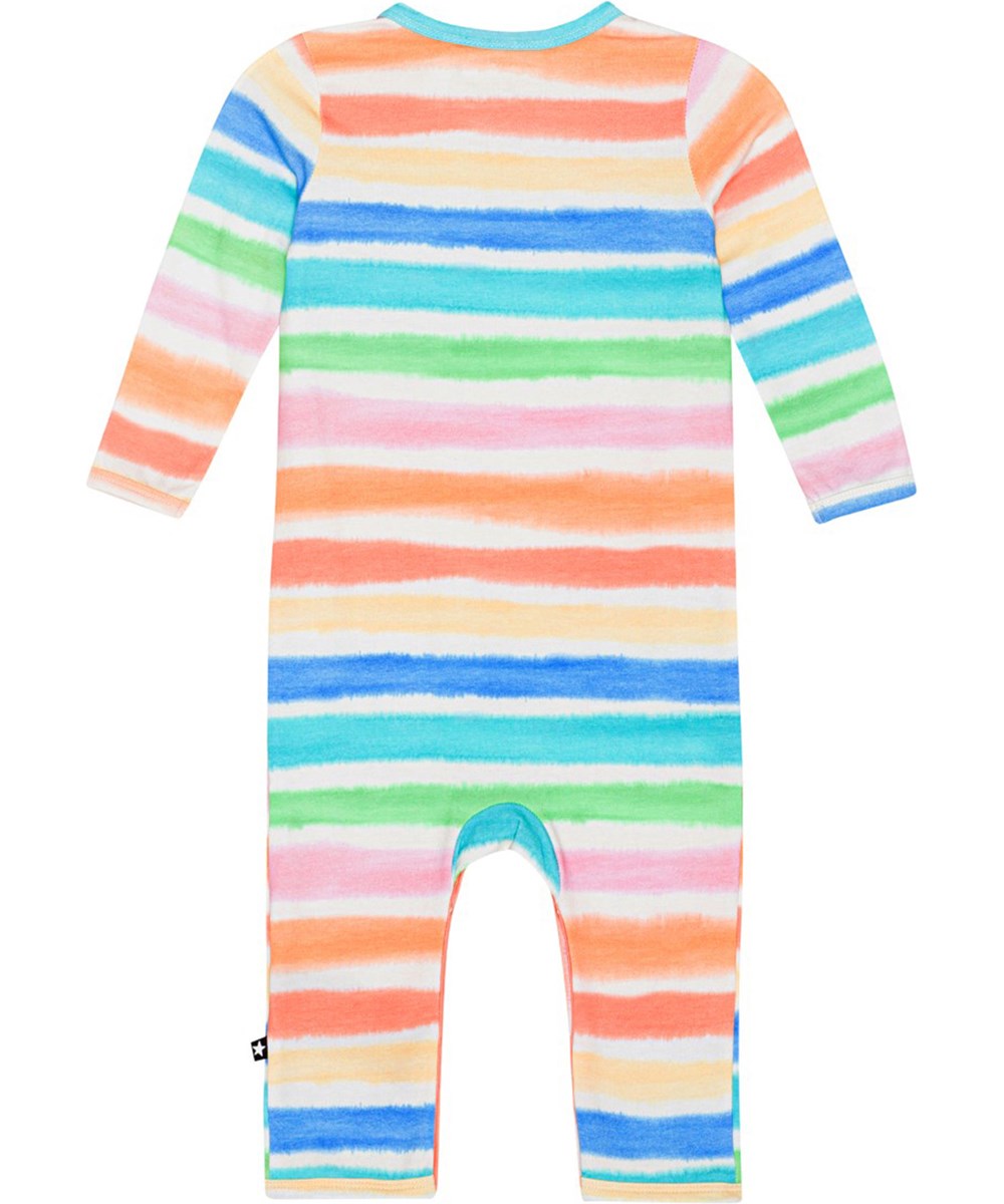 Fenez - Multi Colours - Ganzkörperanzug mit langen Ärmeln und Beinen aus Bio-Baumwolle mit Welpen und Kätzchen