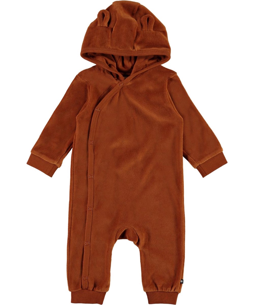 Forest - Iron - Brun body i velour  med luva och öron