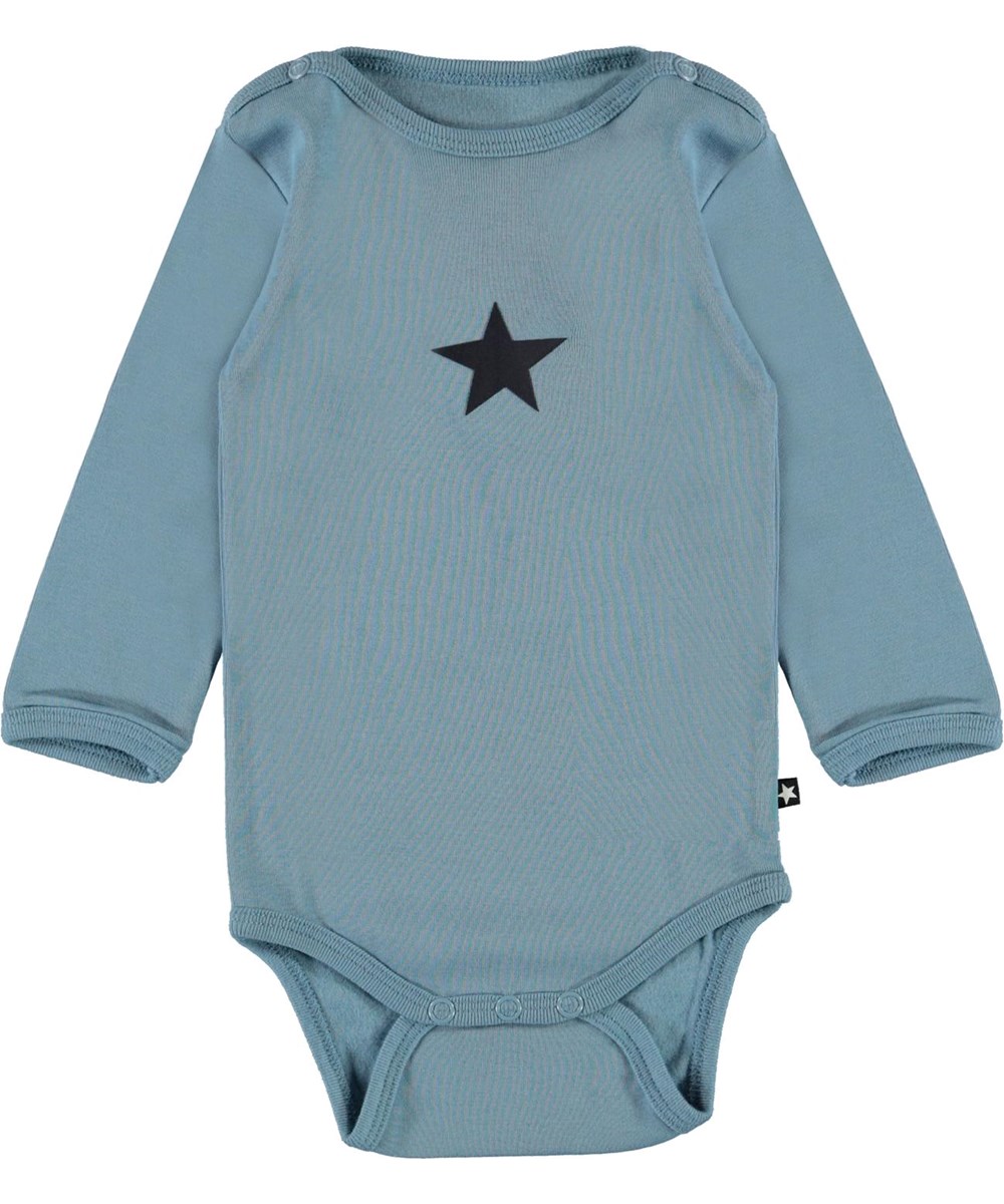 Foss - Aero - Ekologisk ljusblå baby body stjärna