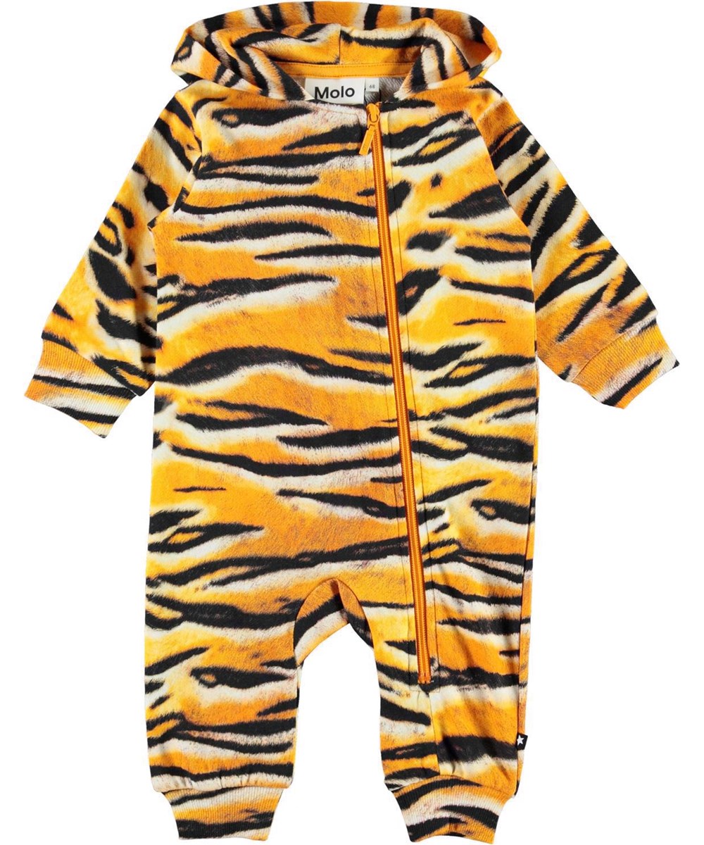 Fowo - Wild Animal - Ekologisk babydräkt med tigermönster.